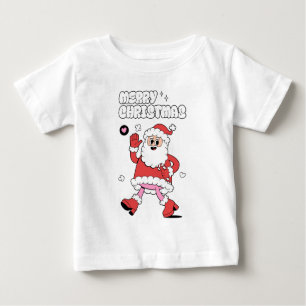Frohe Weihnachten - Groovy Santa Strut Baby T-shirt