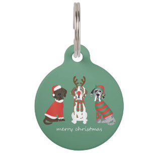 Frohe Weihnachten Große Dane Hunde Haustiermarke