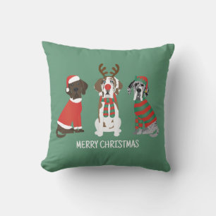 Frohe Weihnachten Große Dane Hunde Kissen
