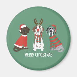 Frohe Weihnachten Große Dane Hunde Magnet