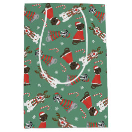 Frohe Weihnachten Große Dane Hunde Mittlere Geschenktüte