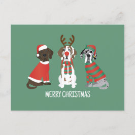 Frohe Weihnachten Große Dane Hunde Postkarte