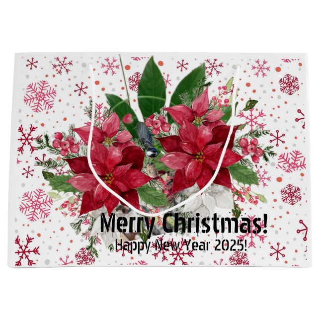 Frohe Weihnachten! Große Geschenktüte (Vorderseite)