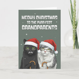 Frohe Weihnachten Großeltern Lustige Katzen Humor