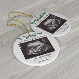 Frohe Weihnachten Großeltern Ultrasound Schwangers Keramik Ornament