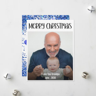 Frohe Weihnachten Großvater Süßes Foto Weihnachten