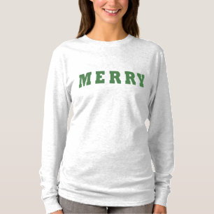 Frohe Weihnachten grün stilvoll modern minimalisti T-Shirt