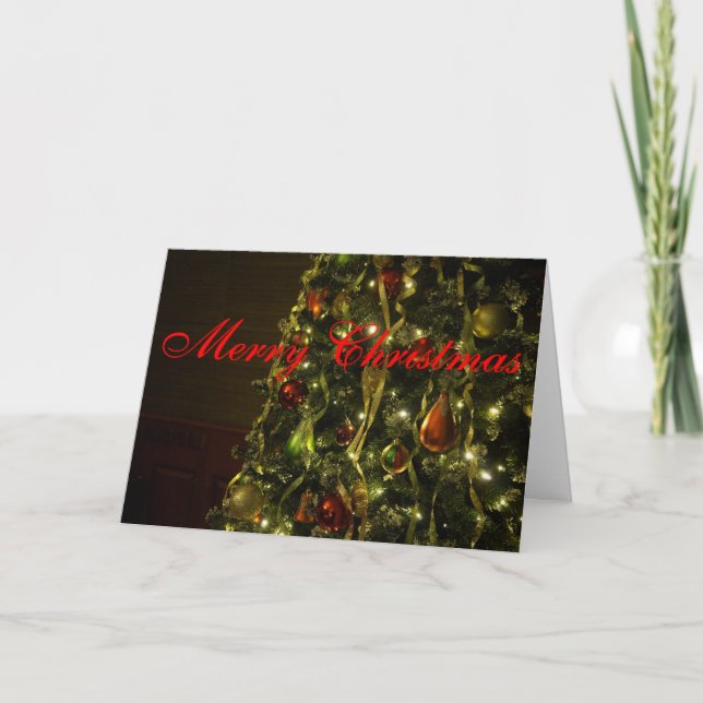 Frohe Weihnachten Grüne Bäume (Vorderseite)