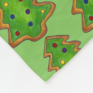 Frohe Weihnachten Grüne Bäume Zucker Kochreise Fleecedecke