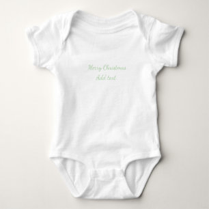 Frohe Weihnachten grüne einfache Solo-Hintergrund- Baby Strampler
