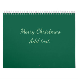 Frohe Weihnachten grüne einfache Solo Hintergrund Kalender