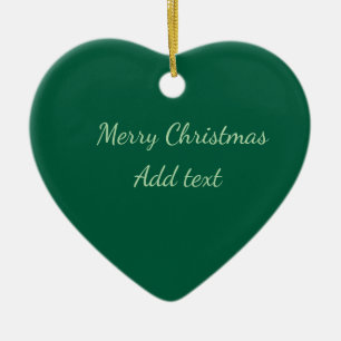 Frohe Weihnachten grüne einfache Solo-Hintergrund- Keramik Ornament