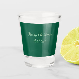 Frohe Weihnachten grüne einfache Solo-Hintergrund- Schnapsglas