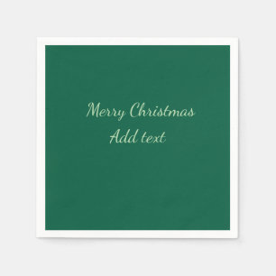 Frohe Weihnachten grüne einfache Solo-Hintergrund- Serviette