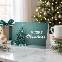 Frohe Weihnachten Grüne Elegante Moderne Feiertage