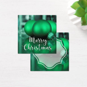 Frohe Weihnachten Grüne Getönte Ornamente Geschenk