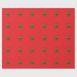 Frohe Weihnachten Grüne Schleife Festtagsverpackun Geschenkpapier