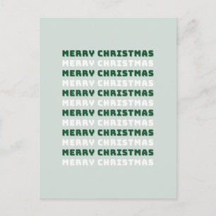 Frohe Weihnachten, grüne Weihnachtskunst, Urlaub Feiertagspostkarte
