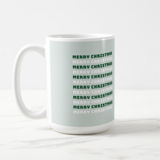 Frohe Weihnachten, grüne Weihnachtskunst, Weihnach Kaffeetasse (Links)