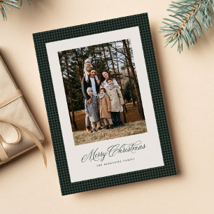 Frohe Weihnachten grüner Hundezahn-Rahmen-Foto