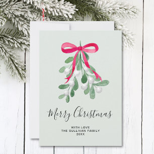 Frohe Weihnachten Grüner Mistelzweig