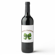 Frohe Weihnachten Grüner Schleife Feiertagsserviet
