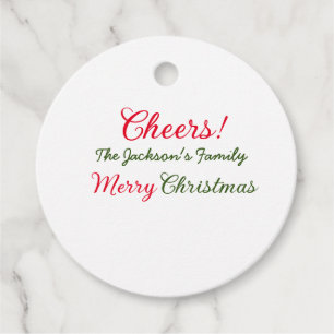 Frohe Weihnachten Grüße Familienname Text Foto hin Geschenkanhänger