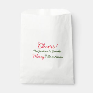 Frohe Weihnachten Grüße Familienname Text Foto hin Geschenktütchen