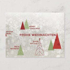 Frohe Weihnachten Grüße Retro Urlaub Postkarte