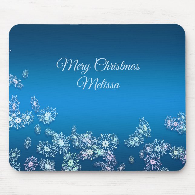 Frohe Weihnachten. Grußkarte. Name Mousepad (Vorne)