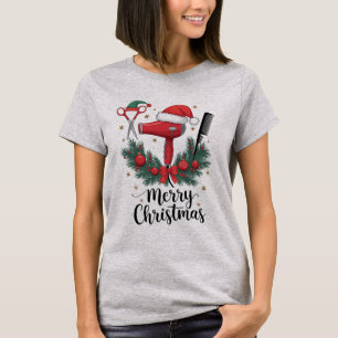 Frohe Weihnachten Hairstylist Friseur Xmas Haare T-Shirt