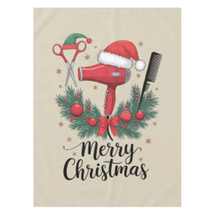 Frohe Weihnachten Hairstylist Friseur Xmas Haare  Tischdecke
