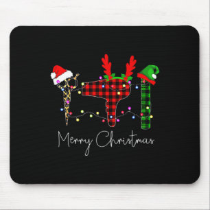 Frohe Weihnachten Hairstylist Lustiges Werkzeug Ha Mousepad