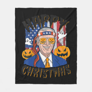 Frohe Weihnachten Halloween Jokes Pumpkin Boo Fun  Fleecedecke