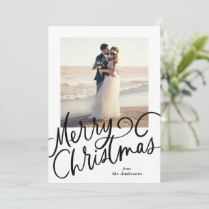Frohe Weihnachten - Hand Lettered Holiday Card Einladung