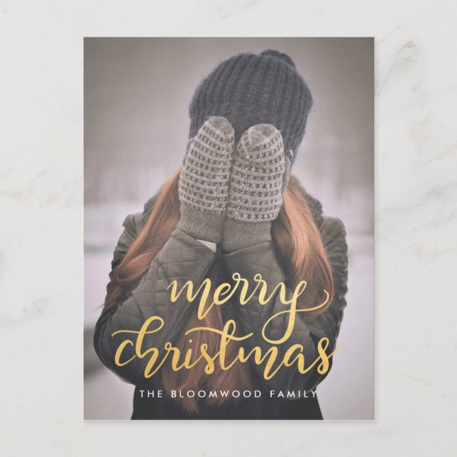 Frohe Weihnachten handgeschriebene Imitate Gold Sc (Vorderseite)