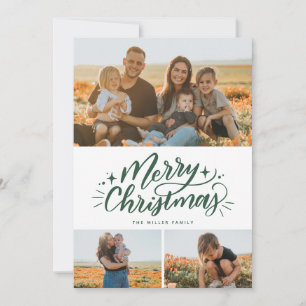 Frohe Weihnachten Handlettered 3 Foto Collage