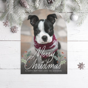 Frohe Weihnachten Handlettering Holiday Fotokarte Einladung