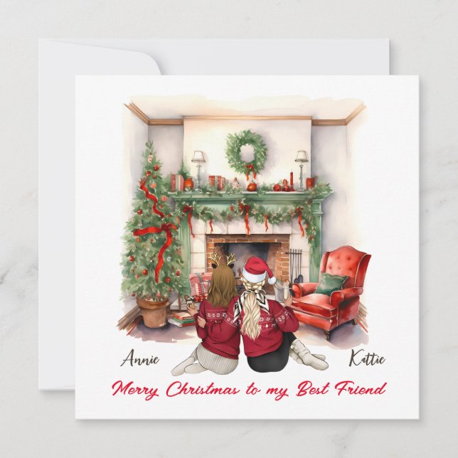 Frohe Weihnachten Handmade Weihnachtskarte Weihnac Einladung (Vorderseite)