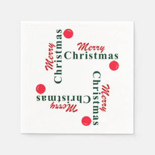 Frohe Weihnachten, Hanging Ornament Red Green Mode Serviette