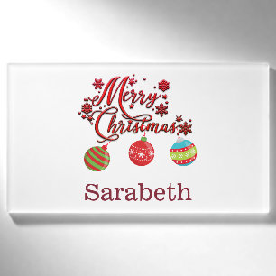 Frohe Weihnachten Hanging Ornaments Custom Namenschild