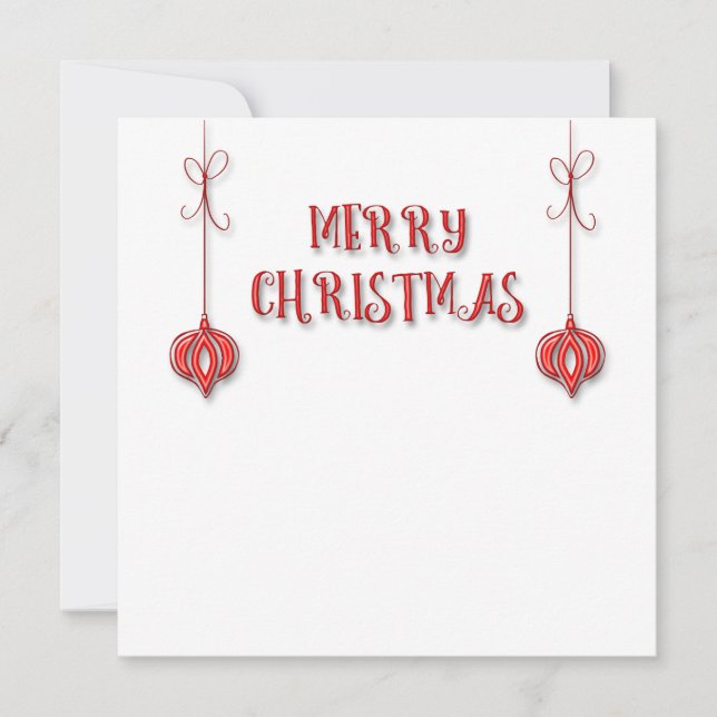 Frohe Weihnachten Hanging Ornaments Personalisiert (Vorderseite)