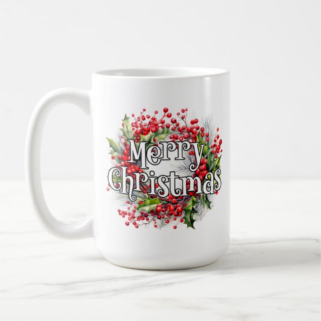 Frohe Weihnachten | Happy Holidays Kaffeetasse (Links)