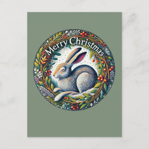 Frohe Weihnachten Hase Postkarte