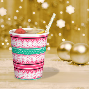 Frohe Weihnachten & hässlicher Pullover Pappbecher