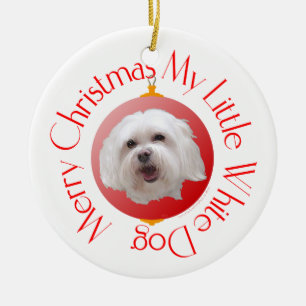 Frohe Weihnachten Havanese Keramikornament