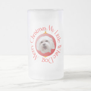 Frohe Weihnachten Havanese Mattglas Bierglas
