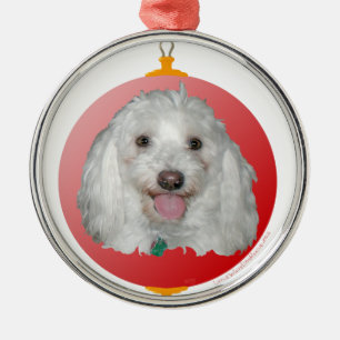 Frohe Weihnachten Havanese Silbernes Ornament