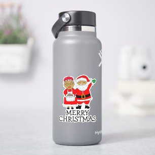 Frohe Weihnachten Herr und Frau Claus Aufkleber