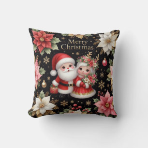Frohe Weihnachten Herr und Frau Weihnachtsmann süß Kissen